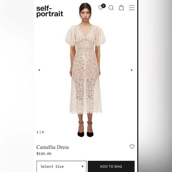 Self-Portrait Camellia Dress Size 2 In Excellent Condition - Picture 7 of 9